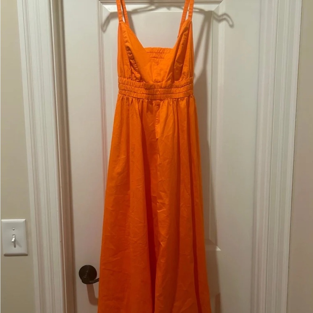 Old Navy Orange V-Neck Open Back Maxi Dress XS